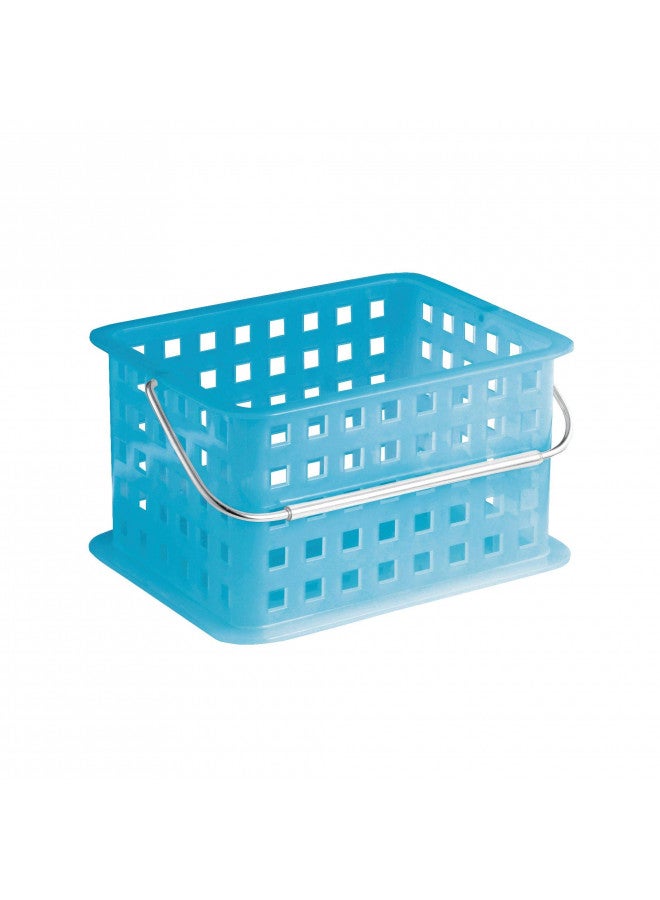 iDesign Plastic Storage Organizer Basket with Handle for Bathroom, Health, Cosmetics, Hair Supplies and Beauty Products, 5.3