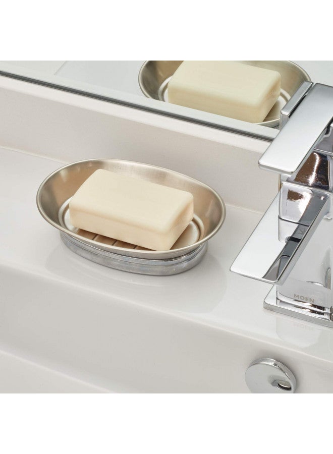 iDesign York Metal Soap Saver, Holder Tray for Bathroom Counter, Shower, Kitchen, 4