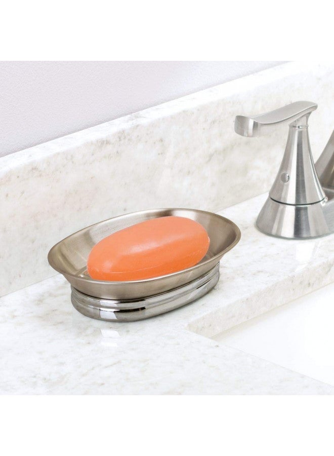 iDesign York Metal Soap Saver, Holder Tray for Bathroom Counter, Shower, Kitchen, 4