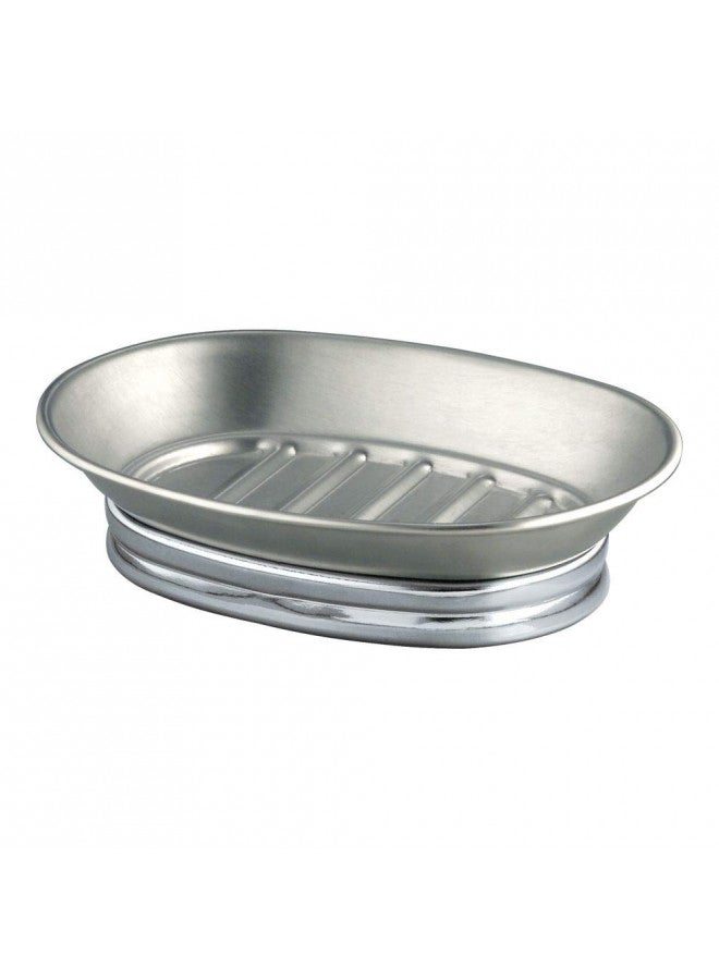 iDesign York Metal Soap Saver, Holder Tray for Bathroom Counter, Shower, Kitchen, 4