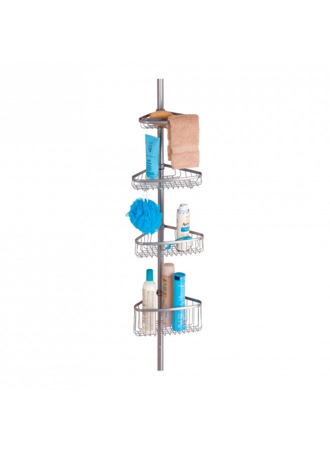 iDesign Steel 4-Shelf Extendable Tension Shower Caddy, The York Collection - 8