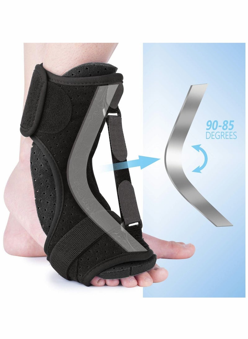 Ankle Support Brace, Adjustable Ankle Brace Foot Drop Orthotic Brace Set, for Plantar Fasciitis, Arch Foot Pain