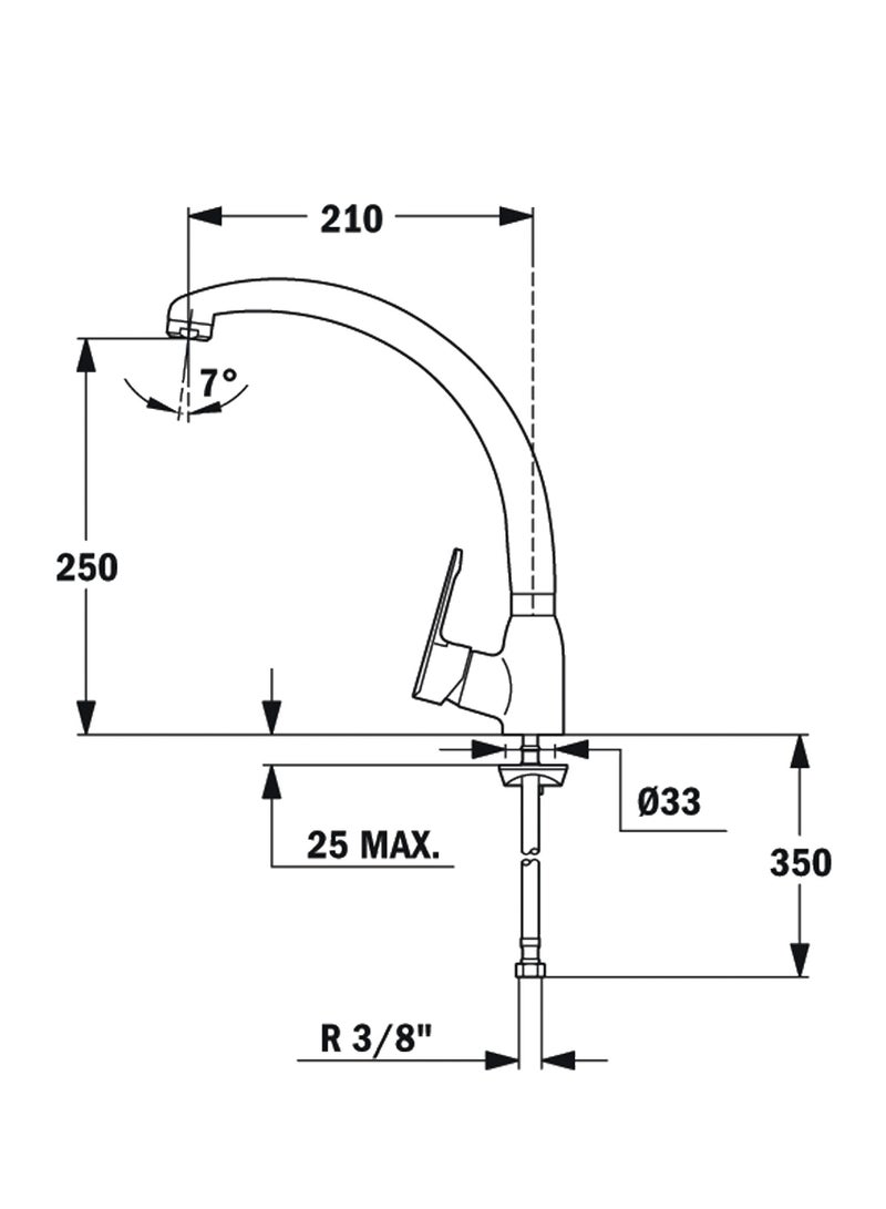 High Spout Kitchen Tap with Swivel Spout, Anti-Scale Aerator, Greater Handling Sensitivity, and Highly Precise Temperature Control MN