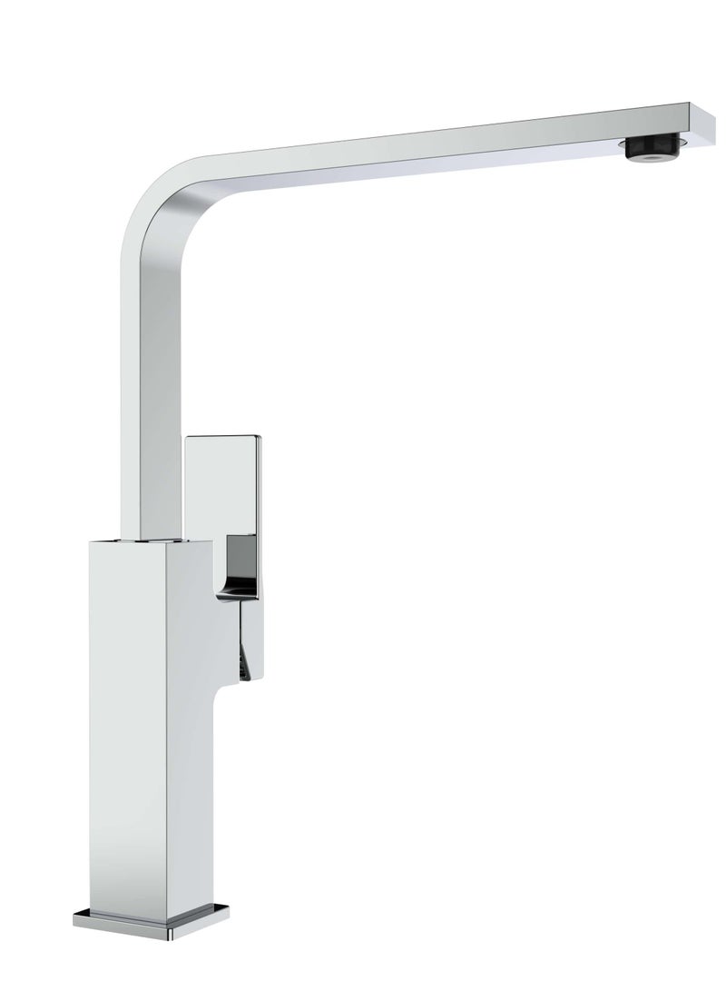 TEKA Single Lever Kitchen Tap with Slim Swivel High Spout and Cube Body Brooklyn BKY 915