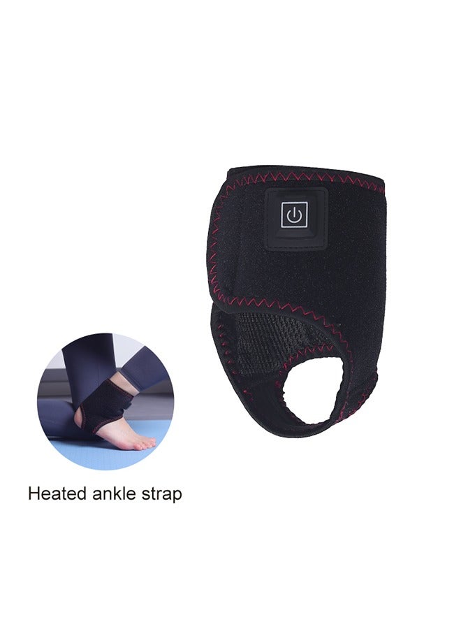 Heating Therapy Ankle Massager for Joint Pressure Relief, Electric Ankle Wrap with 3 Heat Levels, Type-C Rechargeable, One-Button Operation