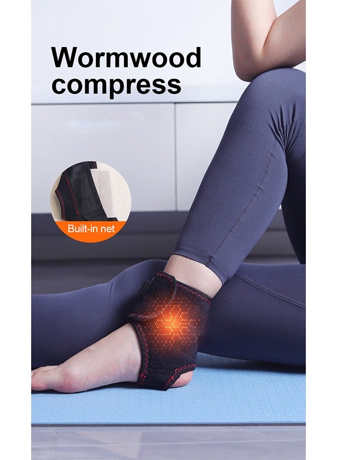 Heating Therapy Ankle Massager for Joint Pressure Relief, Electric Ankle Wrap with 3 Heat Levels, Type-C Rechargeable, One-Button Operation