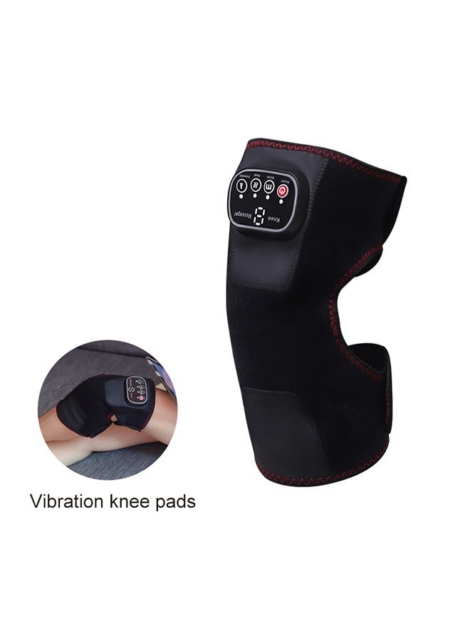 Vibrating Heated Knee Massager for Joint Pressure Relief, 3 Modes, 3 Heat Levels, 3 Intensity Settings, Type-C Rechargeable, One-Button Operation