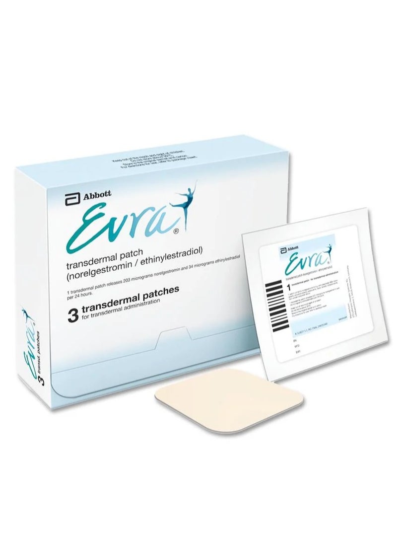 Evra Transdermal Contraceptive Patch 3s