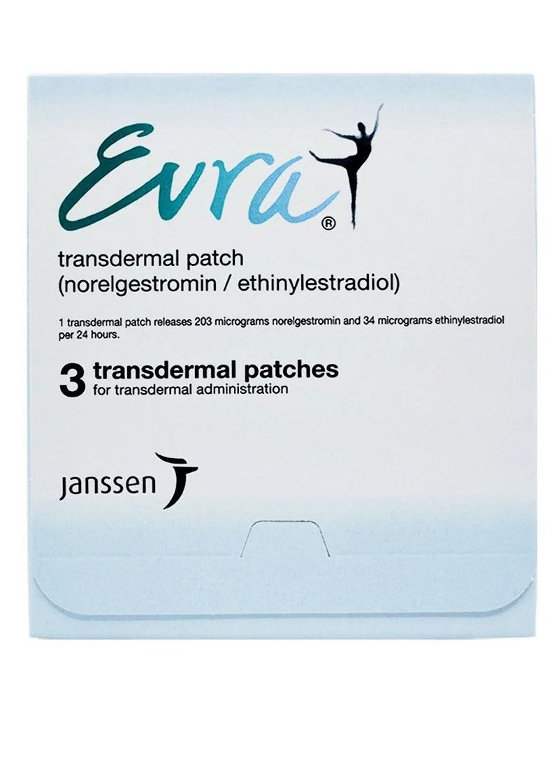 Evra Transdermal Contraceptive Patch 3s