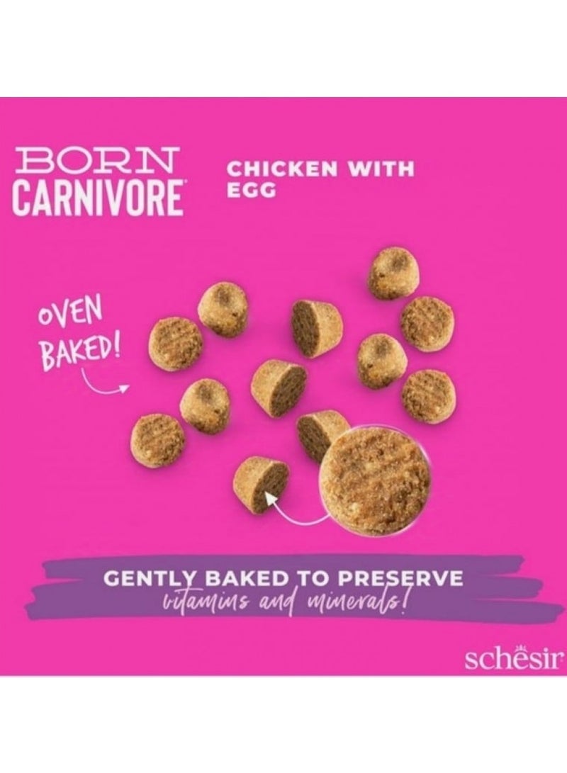 Born Carnivore Grain Free Oven Baked Dry Food, Chicken & Egg, For Cat Kitten - 1.25 kg