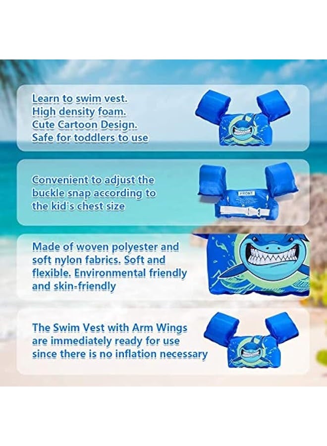 Kids Swim Life Jacket Vest for Swimming Pool, Swim Aid Floats, Toddler Swim Vest with Storage Bag,Suitable for 30-50 lbs Infant/Baby/Toddler,Children/Sea/Beach