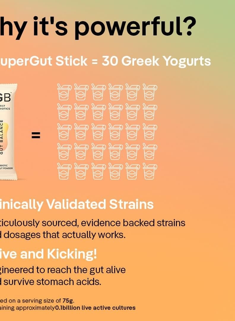 The Good Bug Gut Balance SuperGut Stick for Gut Health 30 Days Pack (Pack of 3)