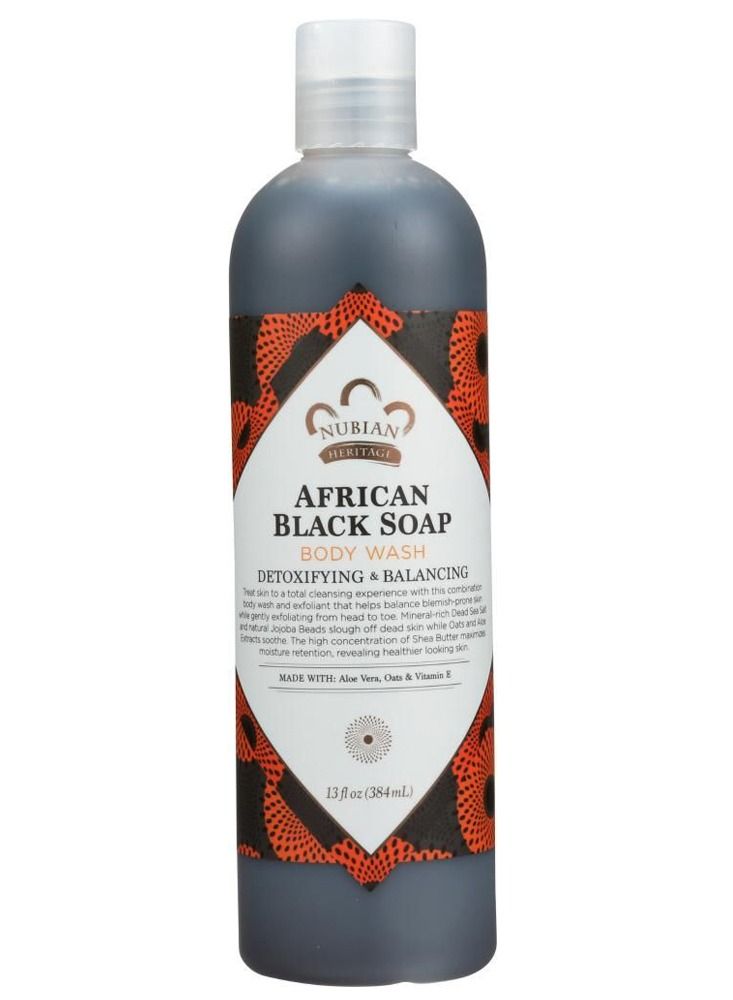 African Black Bar Soap & Body Wash Black Set of 2