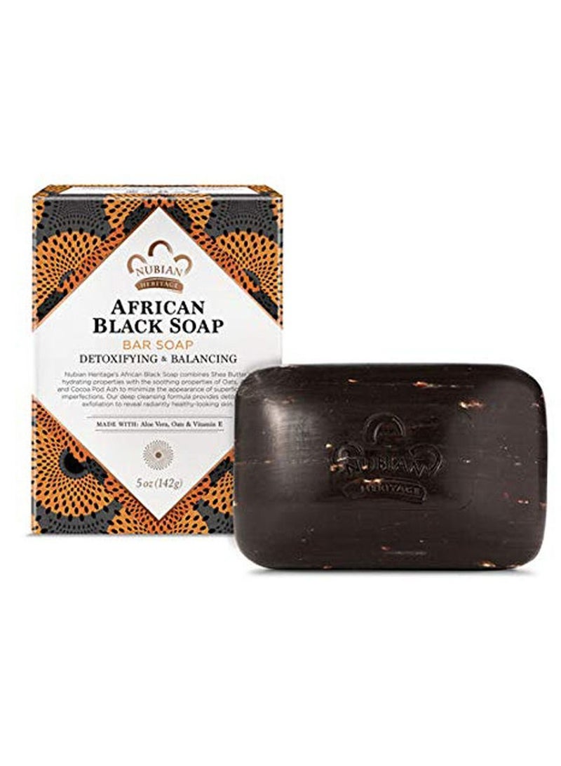 African Black Bar Soap & Body Wash Black Set of 2