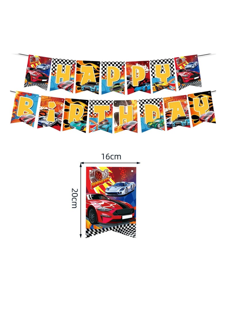 hot wheels car theme birthday party decoration tableware set disposable five-piece set