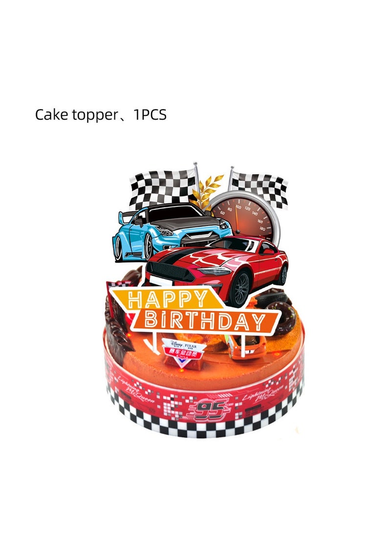 hot wheels car theme birthday party decoration tableware set disposable five-piece set