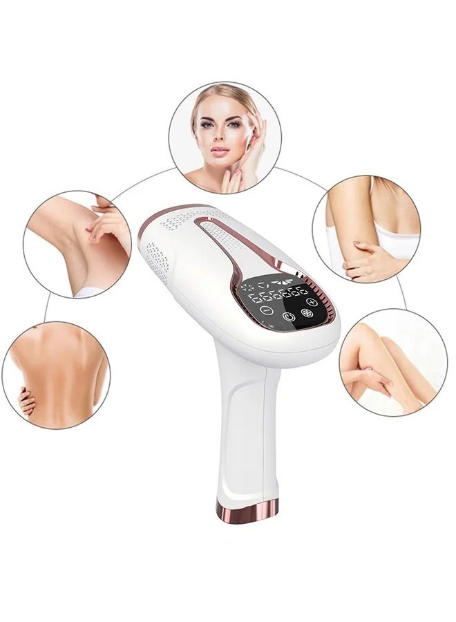 IPL Hair Removal for Women and Men Permanent Hair Removal,Ice Compression Painless Laser Hair Removal Device,0.5s/flash,5 Energy Levels,for all skin colors