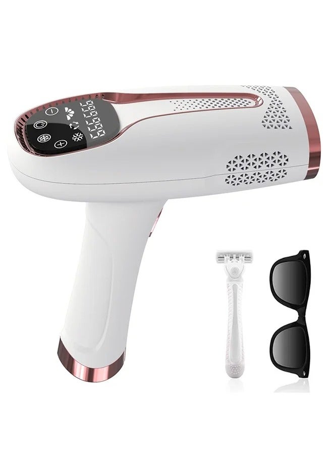 IPL Hair Removal for Women and Men Permanent Hair Removal,Ice Compression Painless Laser Hair Removal Device,0.5s/flash,5 Energy Levels,for all skin colors