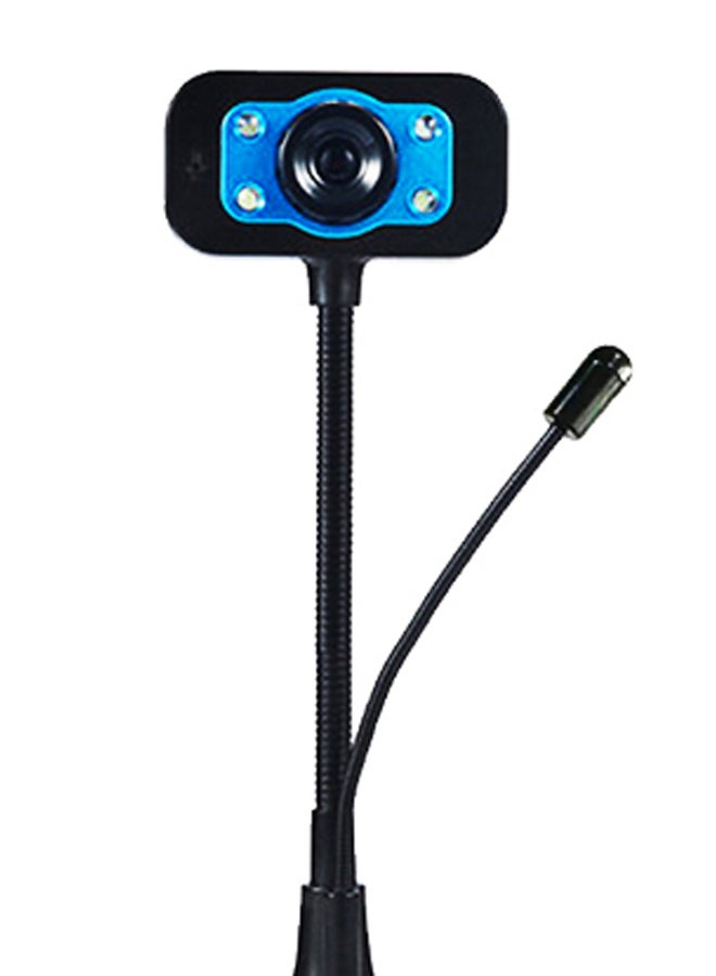 High Definition Auto Focus Webcam With Microphone Black/Blue/Silver