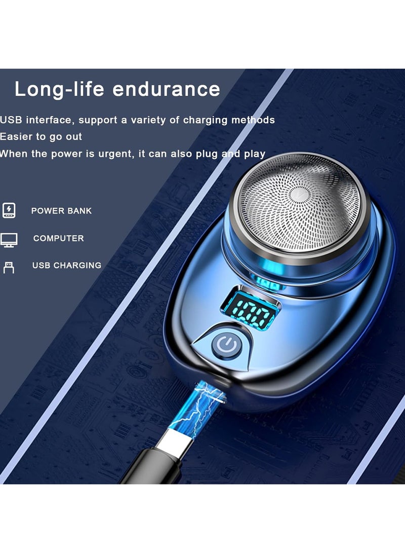 Portable Electric Razor Mini-Shave for Men USB Rechargeable Shaver Travel