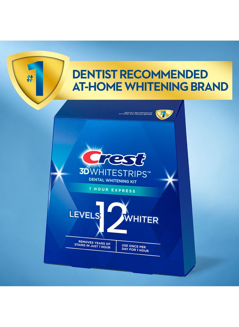 3D Whitestrips, Dental Whitening Kit, 1 Hour Express, 20 Strips