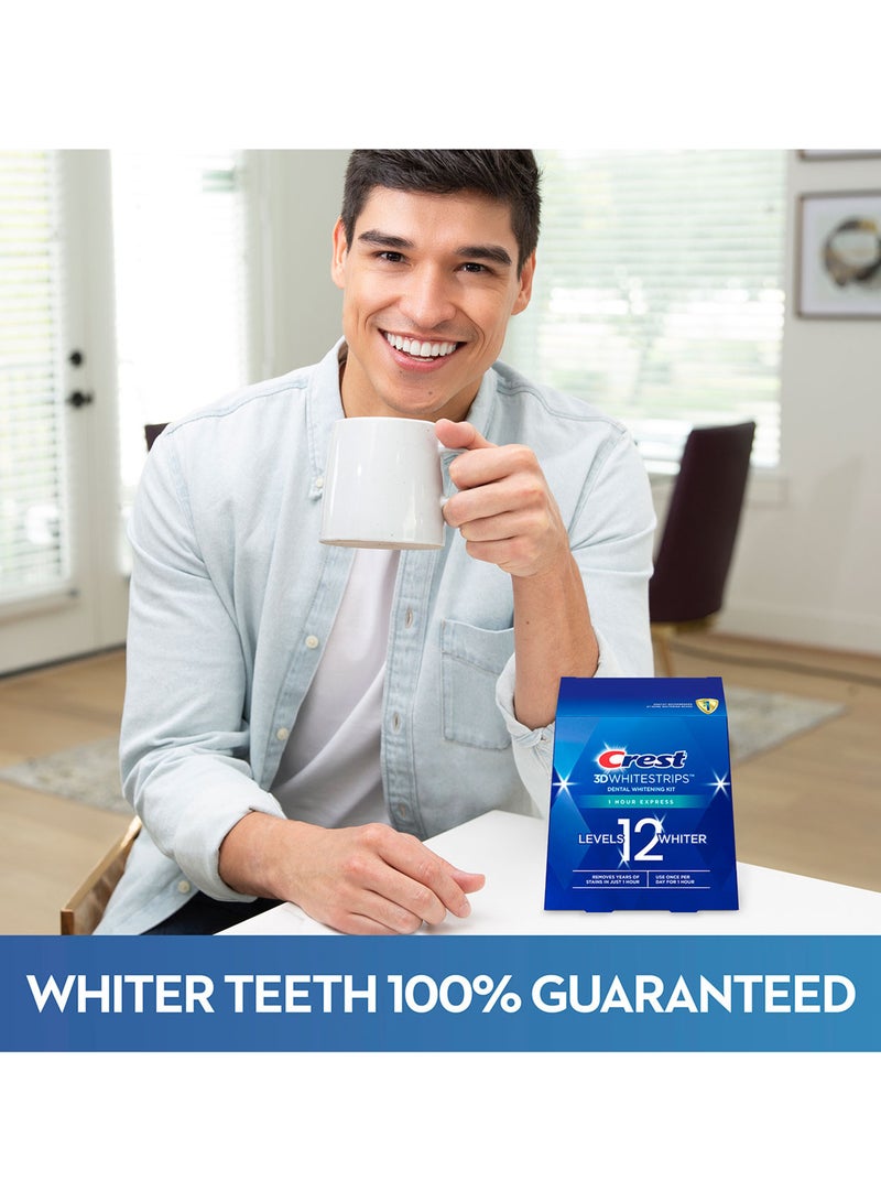 3D Whitestrips, Dental Whitening Kit, 1 Hour Express, 20 Strips