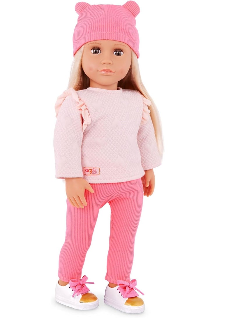 Our Generation - Joyce Doll With Sweatsuit And Beanie Hat