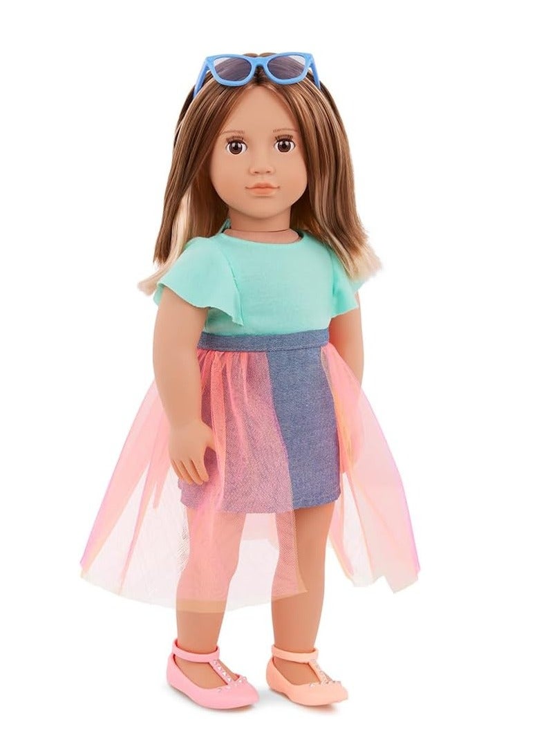 Our Generation - Lisa Doll With Denim And Tulle Skirt Outfit