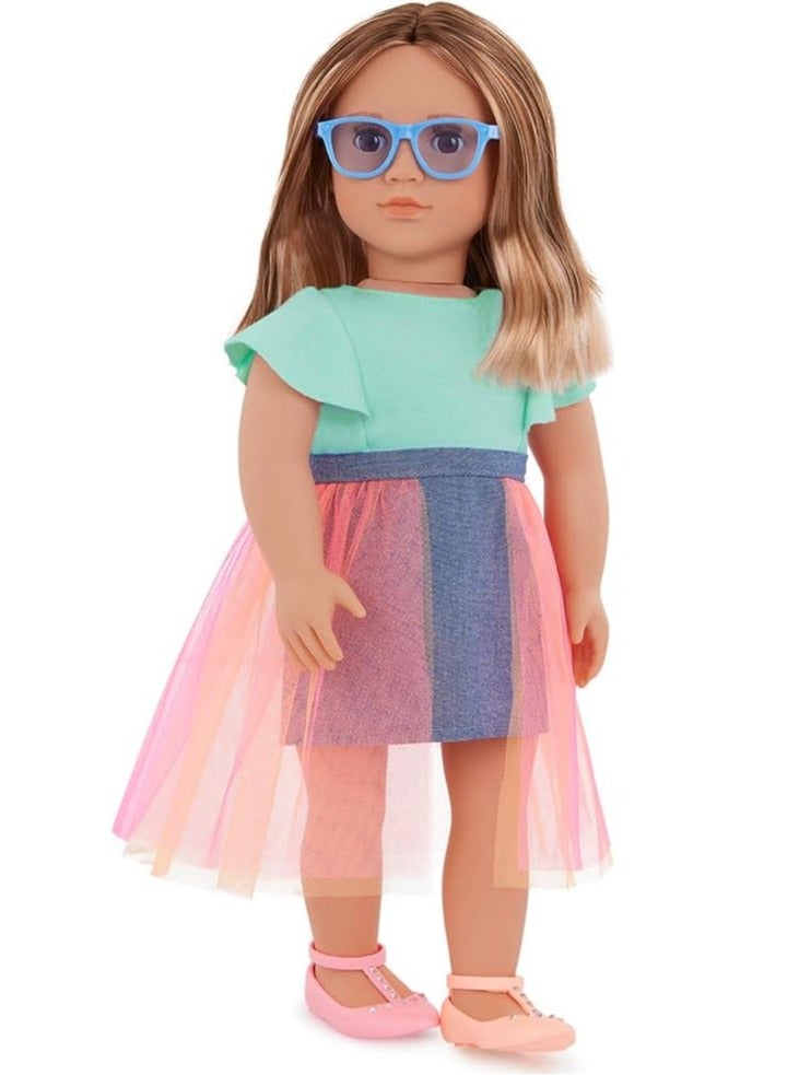 Our Generation - Lisa Doll With Denim And Tulle Skirt Outfit