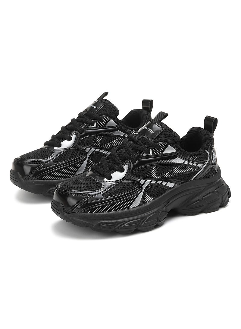 Sky View Boys and Girls Shoes Tennis Running Shoes Lace-up Unisex Kids Sneakers Lightweight Breathable Walking Shoes Matte Fashion Sports Shoes For Children's
