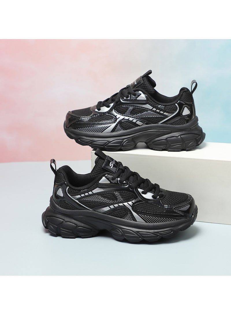 Sky View Boys and Girls Shoes Tennis Running Shoes Lace-up Unisex Kids Sneakers Lightweight Breathable Walking Shoes Matte Fashion Sports Shoes For Children's