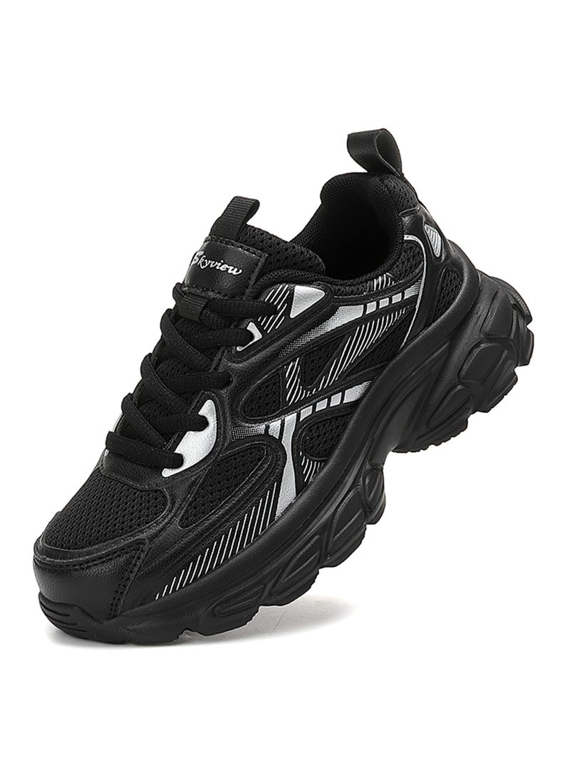Sky View Boys And Girls Shoes Tennis Running Shoes Lace-up Unisex Kids Sneakers Lightweight Breathable Walking Shoes Matte Fashion Sports Shoes For Children's