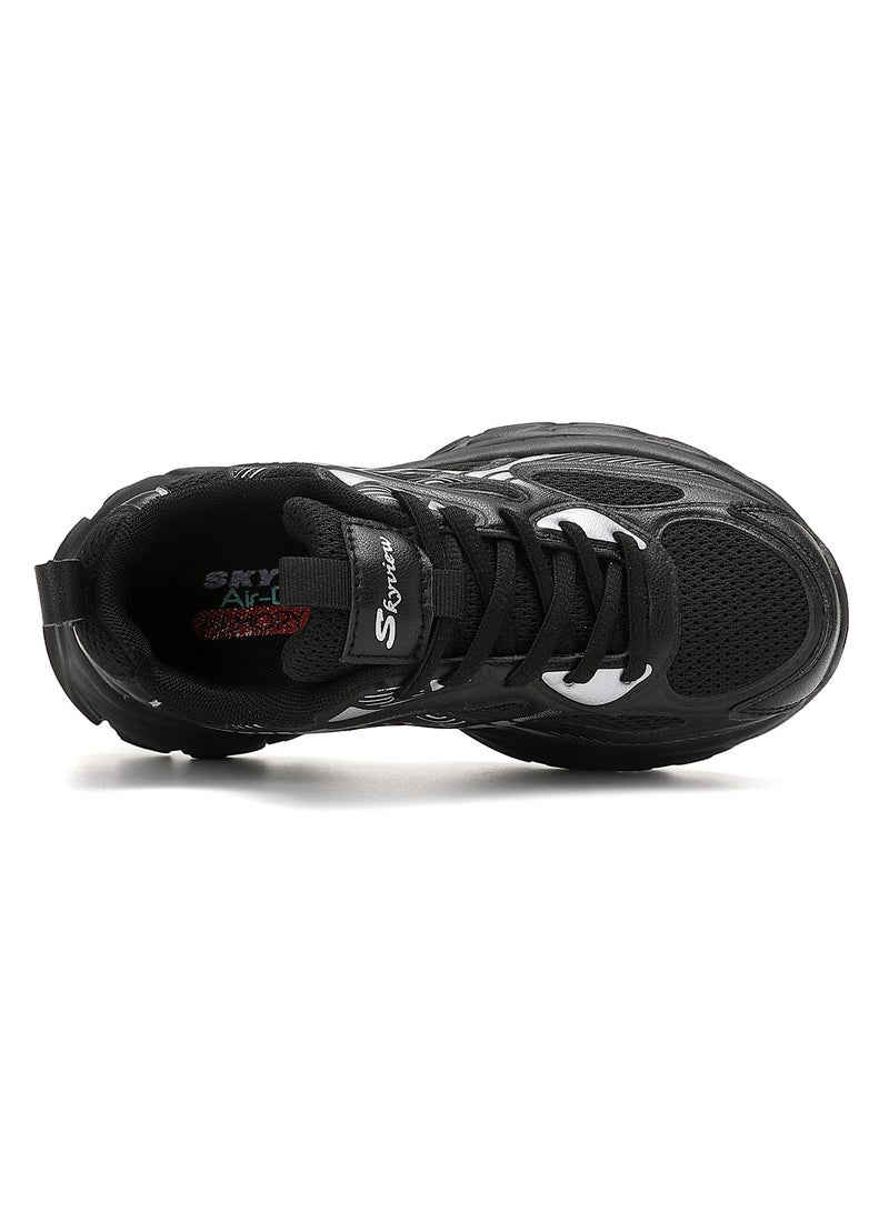 Sky View Boys And Girls Shoes Tennis Running Shoes Lace-up Unisex Kids Sneakers Lightweight Breathable Walking Shoes Matte Fashion Sports Shoes For Children's