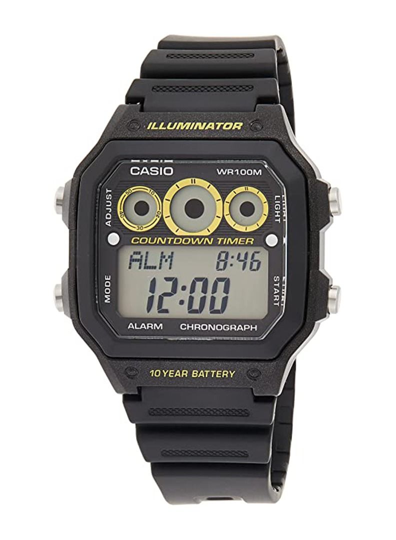 Boys' Resin Digital Wrist Watch AE-1300WH-1AVDF - 45 mm - Black