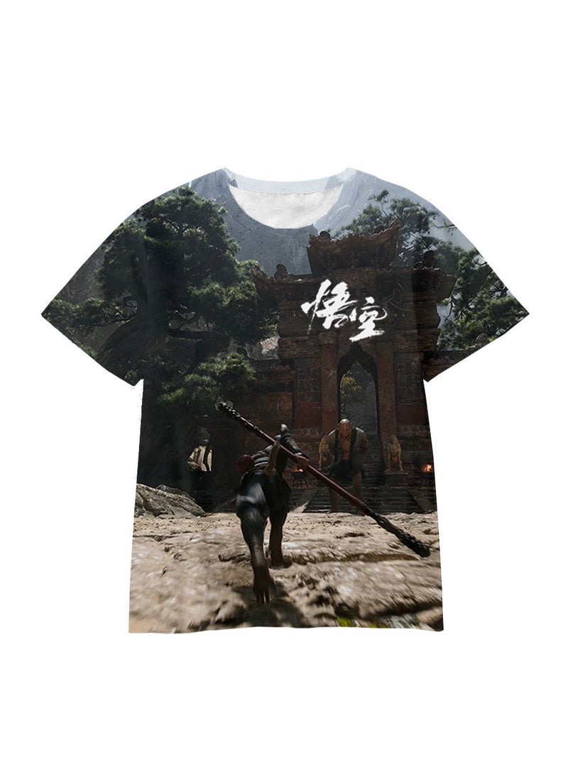 Black Myth Wukong Game Quick Drying Short Sleeved T-shirt for Men And Women