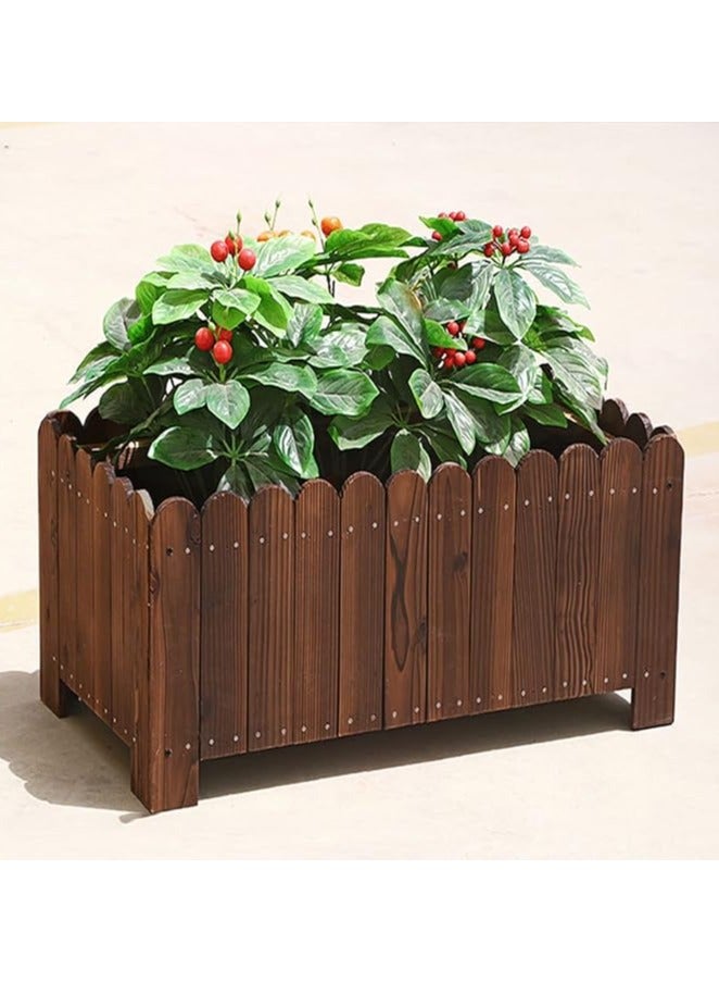 Wooden Flower Pot Garden Decoration Flower Pot Planting Box Wooden Planter Box Raised Garden Bed Vintage Wooden Flower Pot For Indoor & Outdoor Gardening