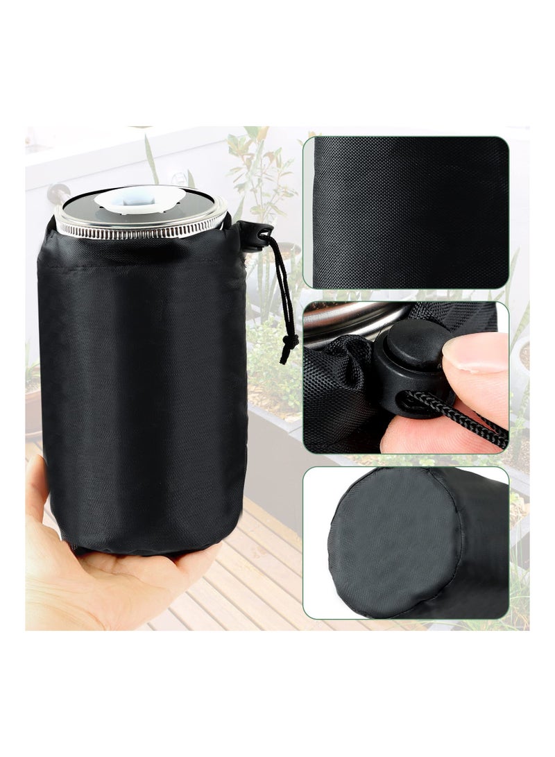 Hydroponic Container Sheath, 12Pcs Blackout Sleeves for Ball Jars 32 Oz, Black Wide Mouth Jar Grow Cover, Sprouting Jars Sleeves for Help Plants Grow Healthily, Hydroponics Supplies