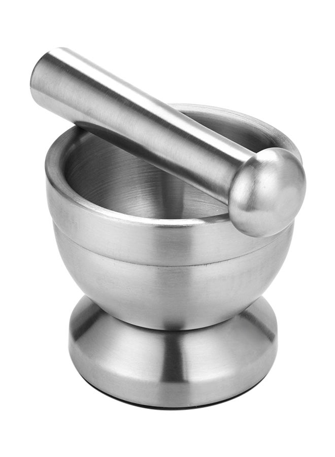 Multi purpose Mortar And Pestle Silver 10x 9centimeter