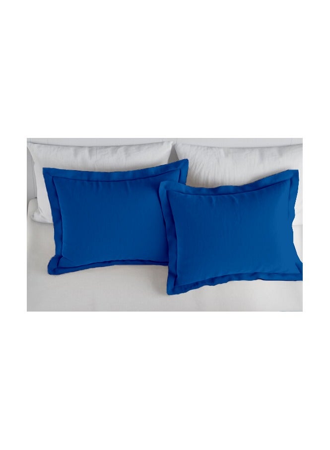 Context King Size Blue 4 PCS Set Soft Wrinkle Free Microfiber Bed Sheet Set with Pillow Covers 1 Flat Sheet 260X267cm 1 Fitted Sheet 200X203cm 2 Pillowcases 50X101cm