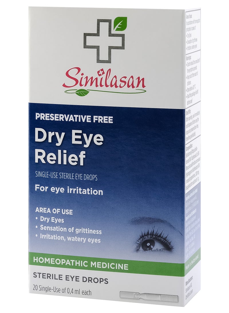 Similasan dry eye relief single dose 20's