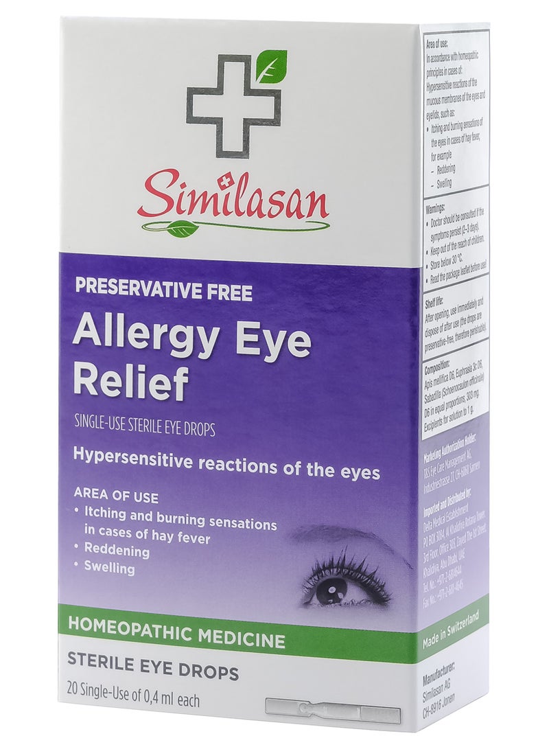 Similasan allergy eye relief single dose 20's