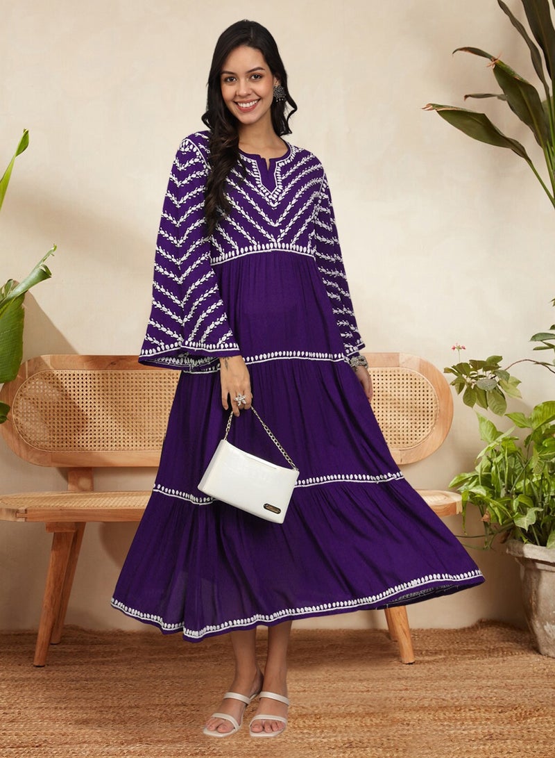 Hand Embroidered Chikankari Modal Jalabiya-AL4015