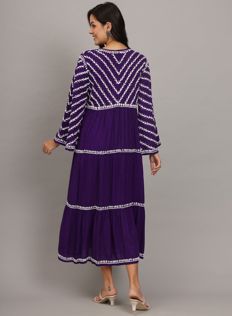 Hand Embroidered Chikankari Modal Jalabiya-AL4015