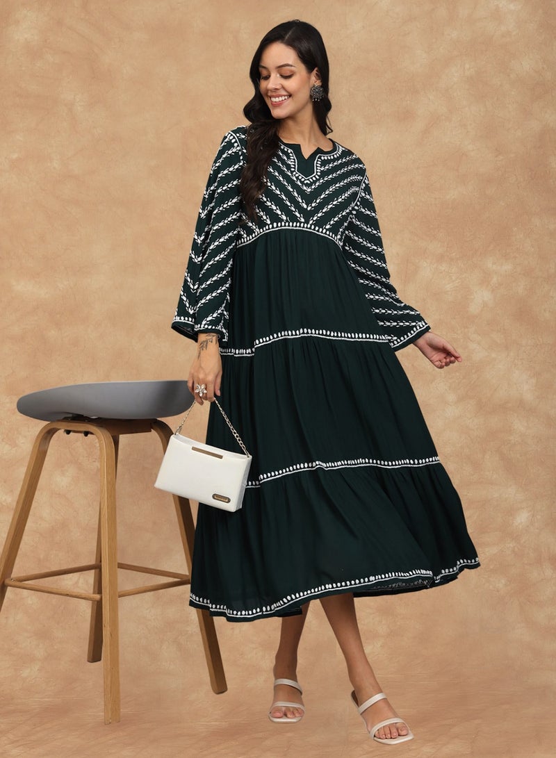 Hand Embroidered Chikankari Modal Jalabiya-AL4015