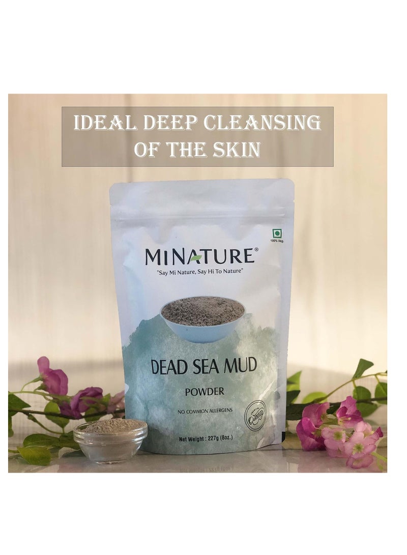 minature Dead Sea Mud Powder For Face, Body & Hair | Dead Sea Mud Revitalizing, Exfoliating Powder | All Natural | Healthy Skin Care| 227G (0.5Lb)/8 Oz