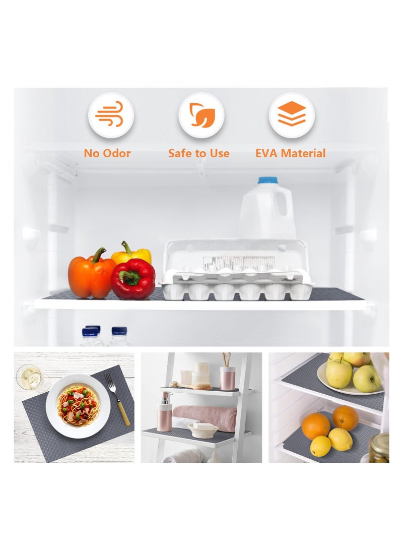 Shelf Liners, Kitchen Drawer Cupboard Liners, Refrigerator Liners Waterproof & Oil-Proof Kitchen Cupboard Liner Non-Slip Drawer Mats EVA Material Non Adhesive Fridge Mats for Shelves