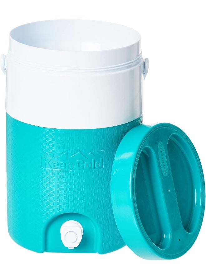 9L Keep Cold Plastic Insulated Water Cooler (Teal )- 26 x 36cm Teal 26 x 36cm