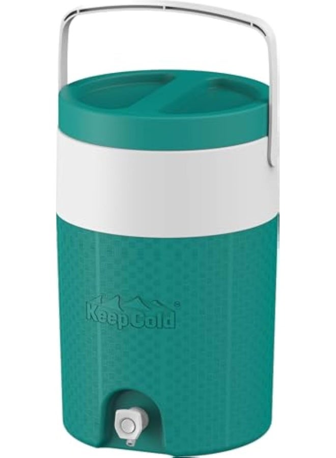 9L Keep Cold Plastic Insulated Water Cooler (Teal )- 26 x 36cm Teal 26 x 36cm