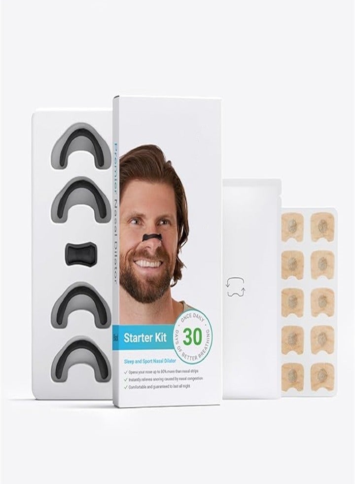 30pcs Air Intake Breathing Nose Patch, Sleep Anti-Snoring Nose Patch, Breathing Nose Patch, Long-lasting Anti-Snoring Device, Suitable for Business Travel, Tourism, Hotel and Home (Black)