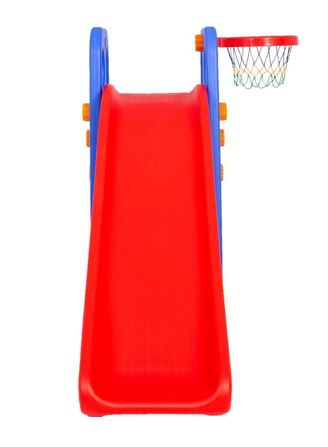 Multifunctional Baby Slide With Basketball Stand For Kids